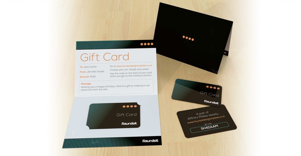 gift service gift cards fourdot number plates