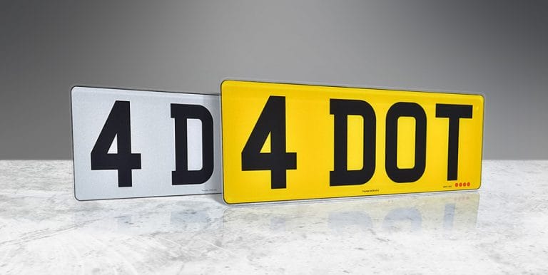 zero plate fourdot number plates