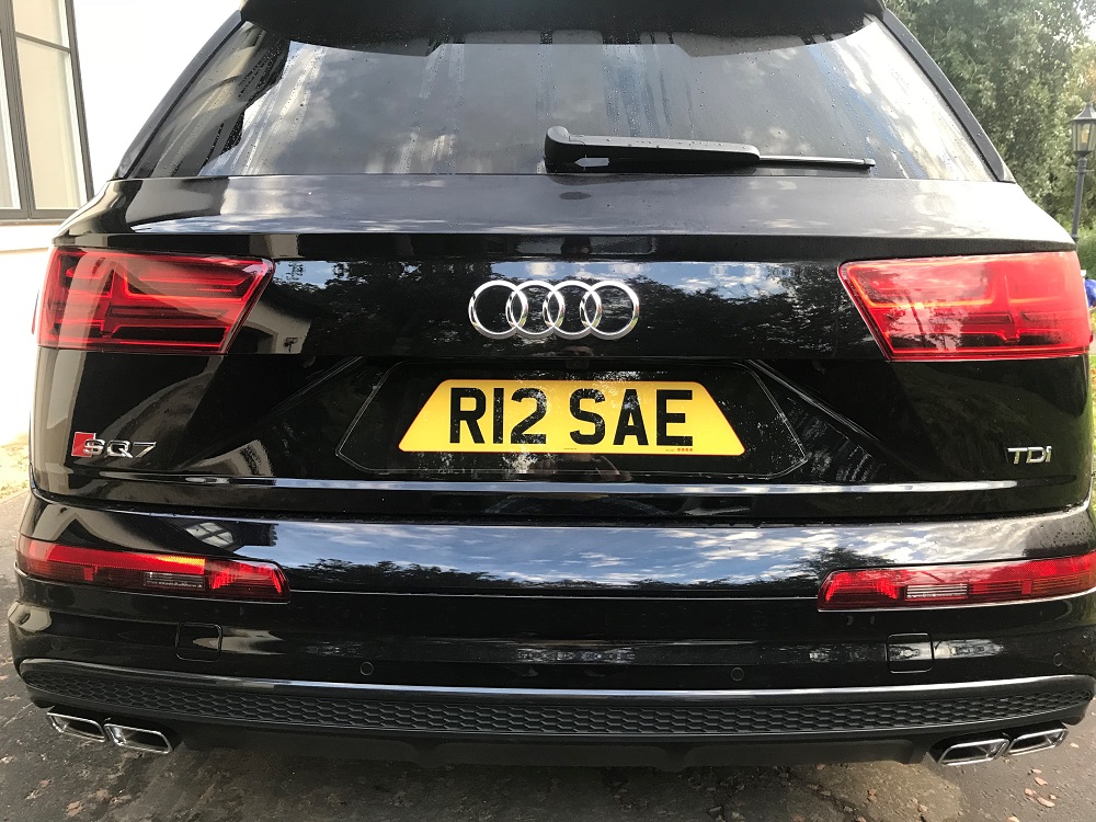 shaped number plate