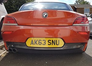 shaped number plate