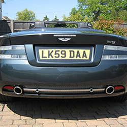 shaped number plate