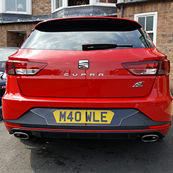 shaped number plate