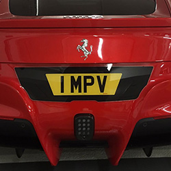 shaped number plate