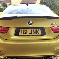 shaped number plate