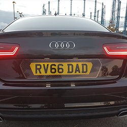 shaped number plate