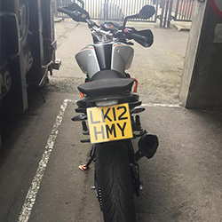 motorcycle number plate