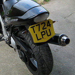 motorcycle number plate