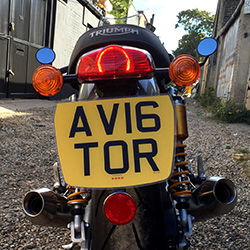 motorcycle number plate