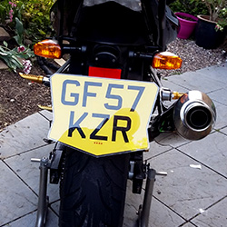 motorcycle number plate