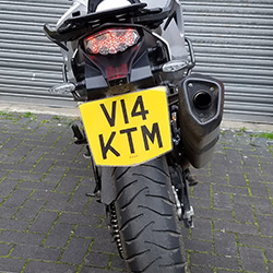 motorcycle number plate