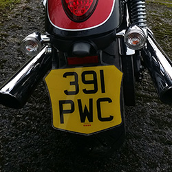 motorcycle number plate