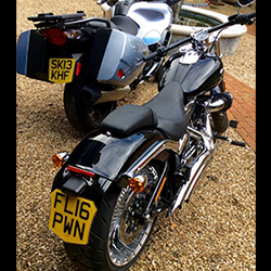 motorcycle number plate