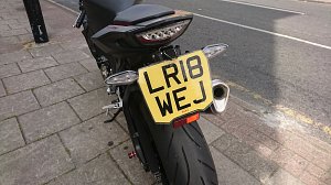 motorcycle number plate