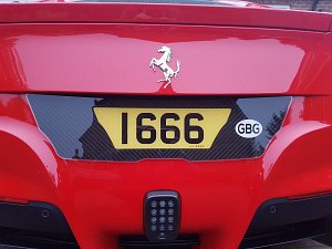 shaped number plate