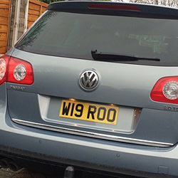 short number plate