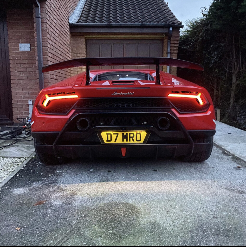 shaped number plate