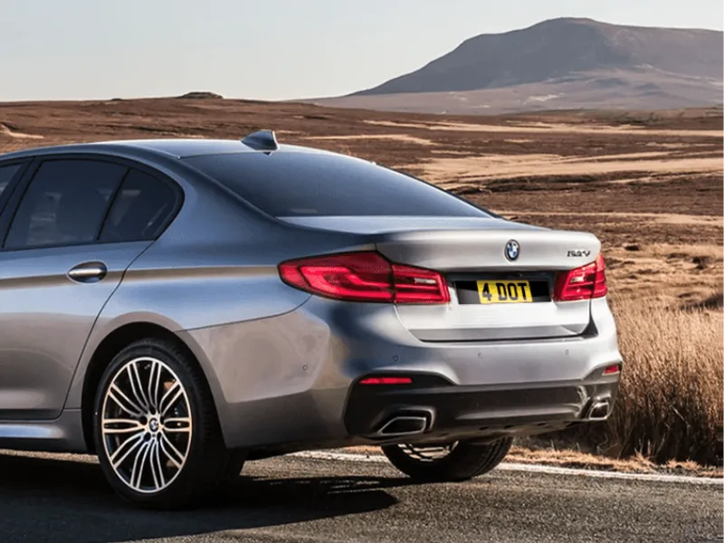 BMW 5 Series G30 Black Classic Plates