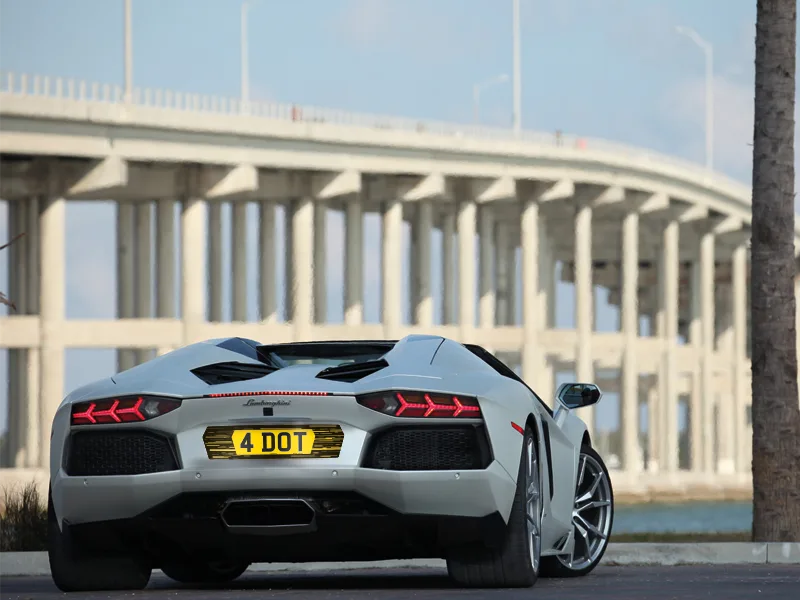Lamborghini Aventador Roadster Speeding Lights Signature Plate Set