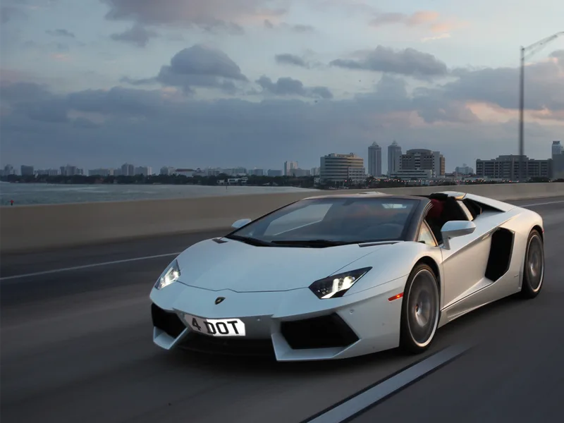 Lamborghini Aventador Roadster Speeding Lights Signature Plate Set