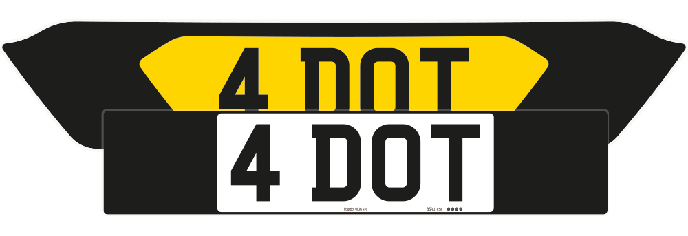 Aston Martin Vantage Black Signature & Classic Plate Set