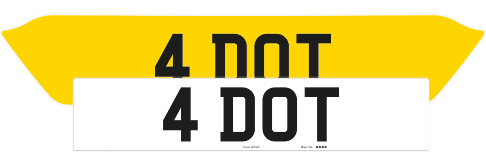 Aston Martin Vantage Fully Reflective Signature & Classic Plate Set