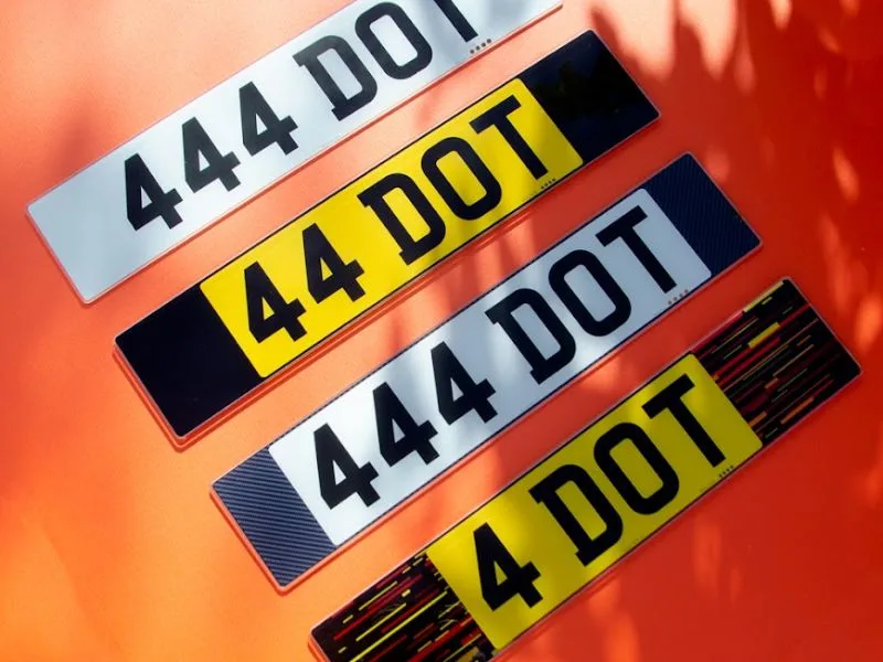 Universal Custom Number Plate Set