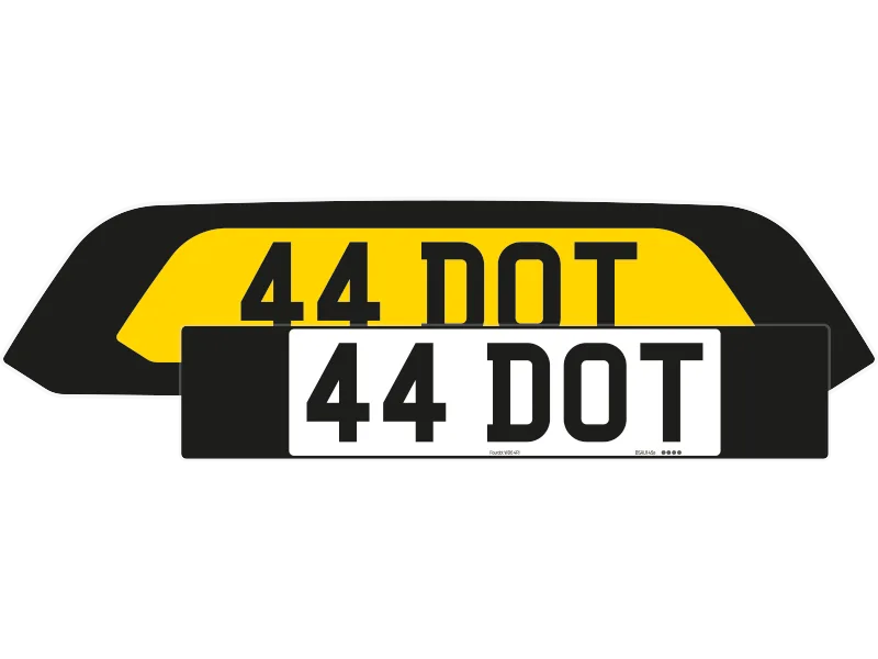 Porsche Cayman 718 Black Signature & Classic Plate Set