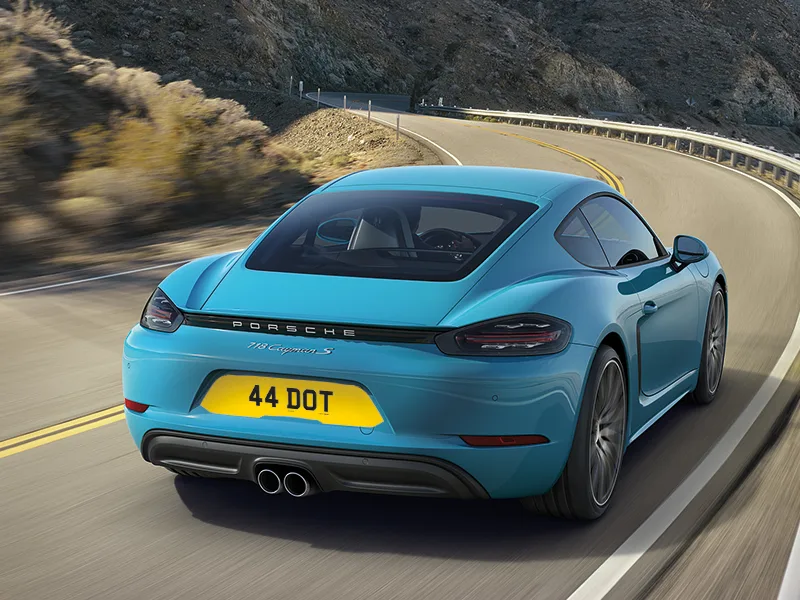 Porsche Cayman 718 Reflective Signature & Classic Plate Set