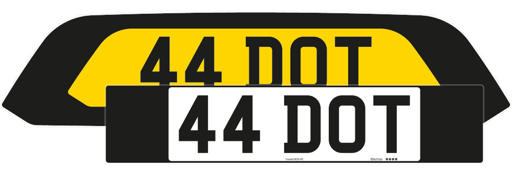 Porsche Cayman 718 Black Signature & Classic Plate Set