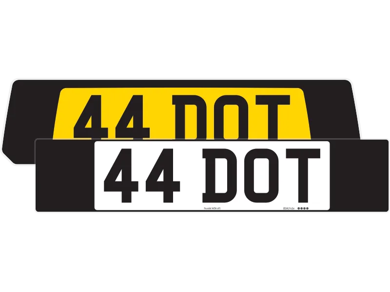 Porsche 911 Turbo Black Signature & Classic Plate Set