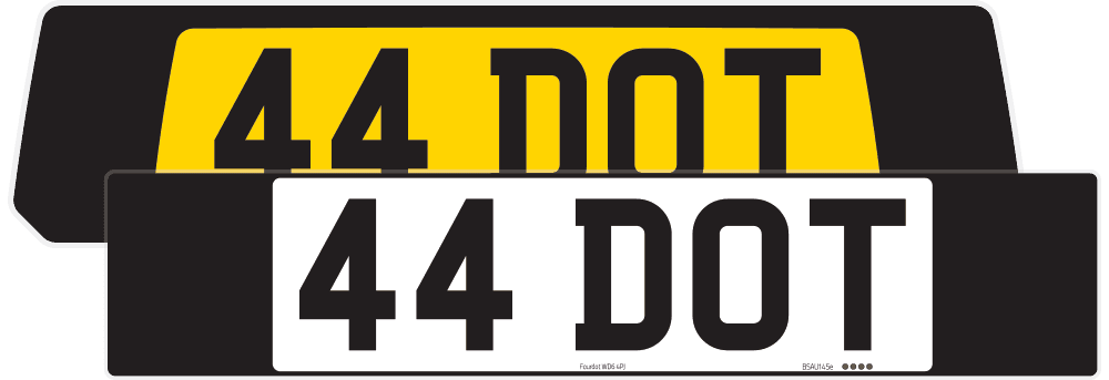 Porsche 911 Turbo Black Signature & Classic Plate Set