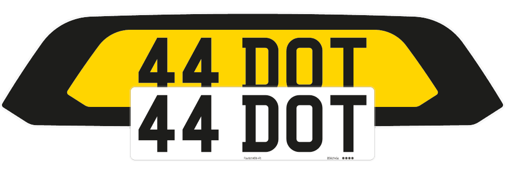 Porsche Cayman 718 Black Signature & Zero Plate Set