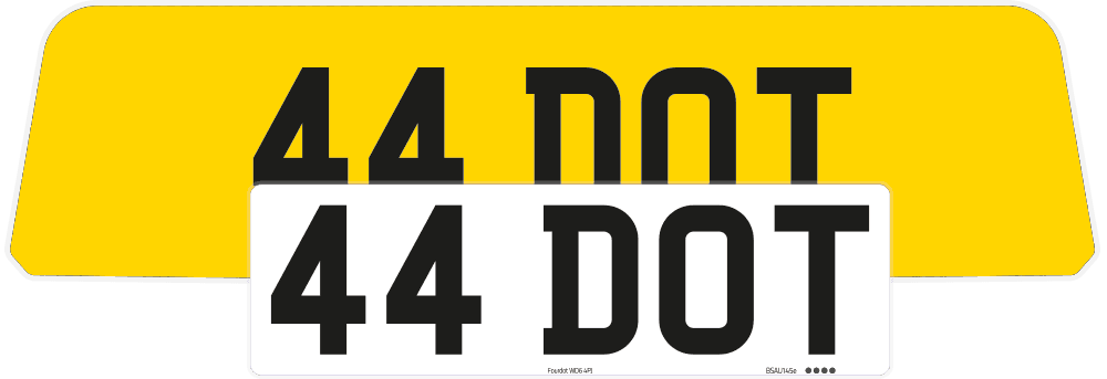 Porsche 911 Carrera Reflective Signature & Zero Plate Set