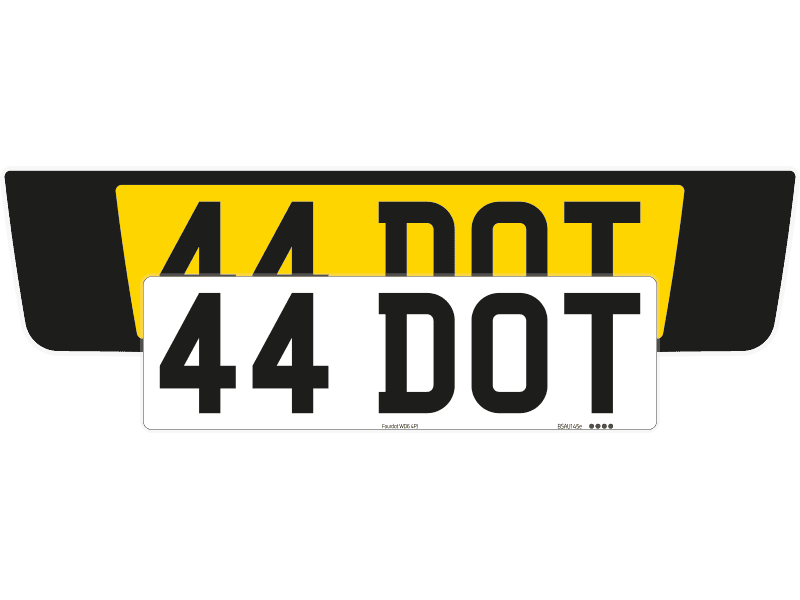 Ferrari Portofino Black Signature & Zero Plate Set