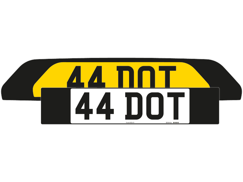 Ferrari 812 Superfast Black Signature & Classic Plate Set