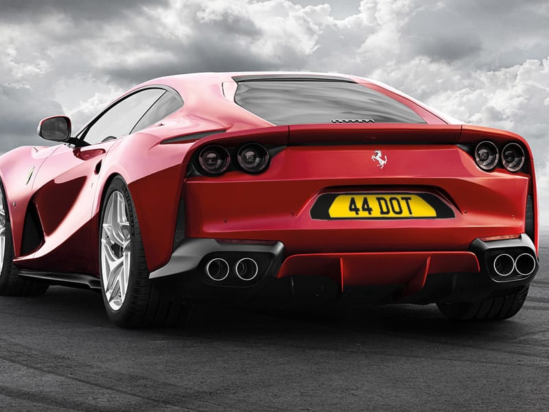 Ferrari 812 Superfast Black Signature & Classic Plate Set