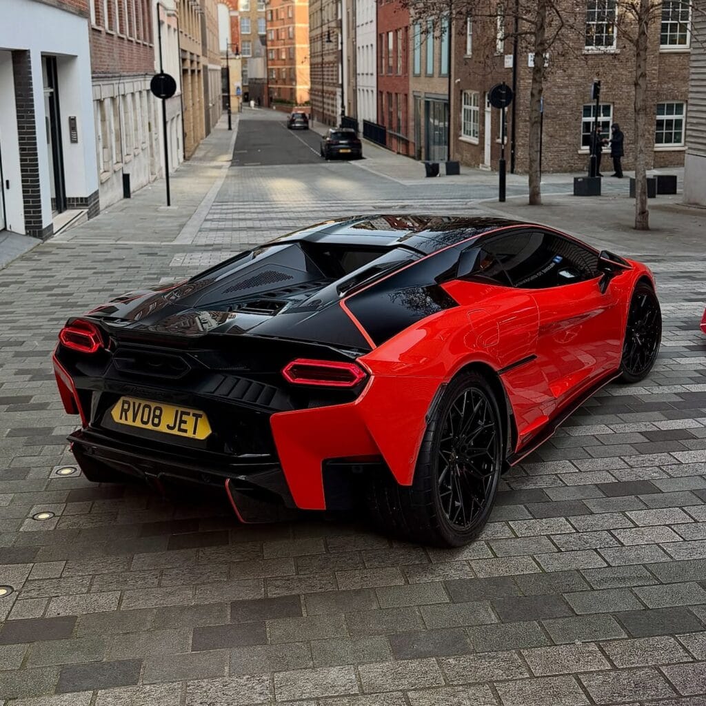 Fourdot Signature Range bespoke personalised registration plate shaped for Lamborghini Temerario