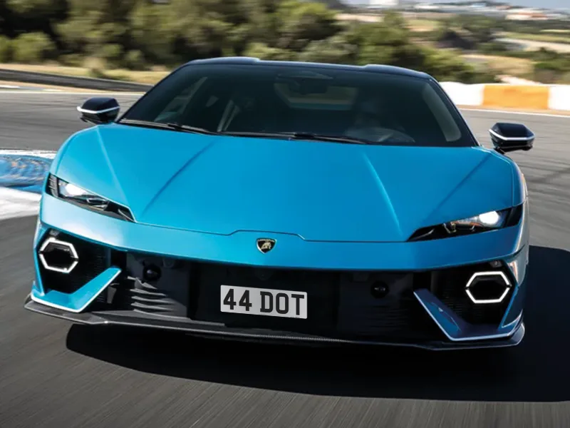 Lamborghini Temerario Black Signature & Zero Plate Set