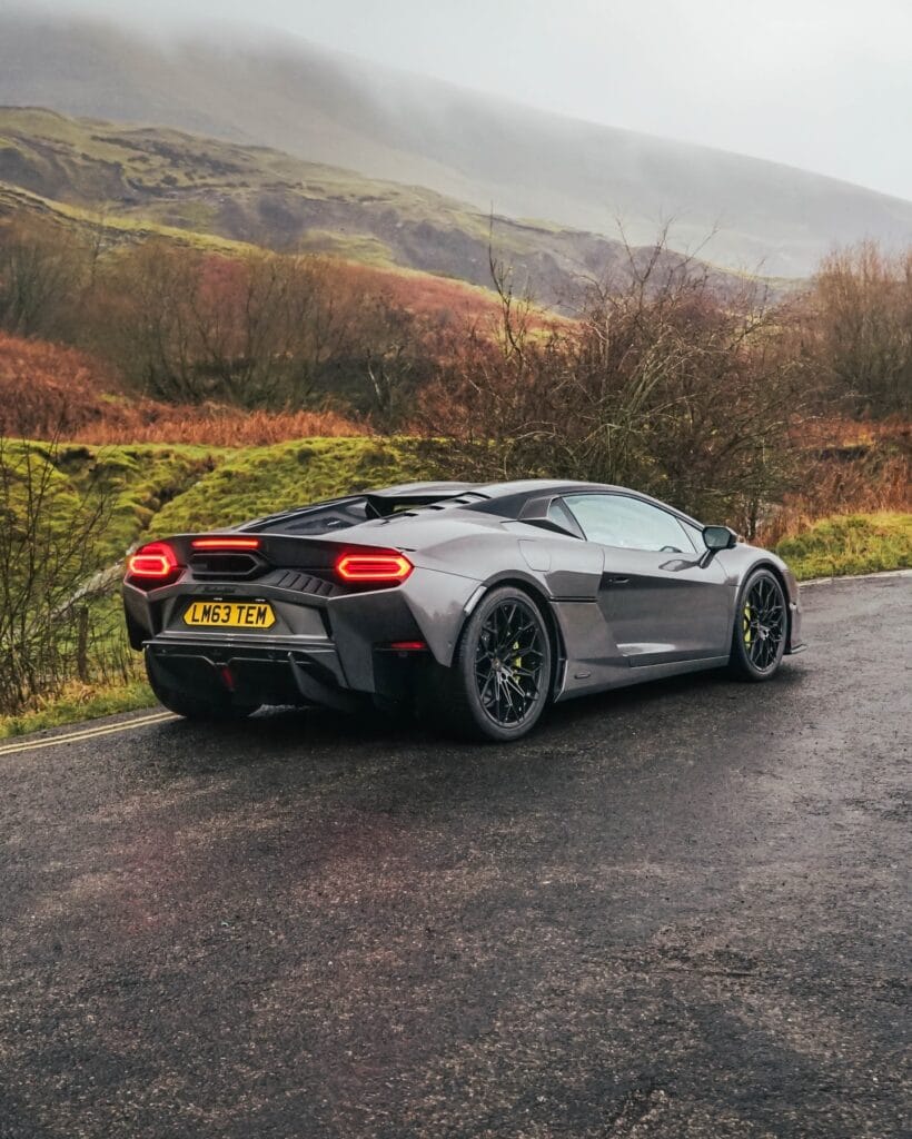 Fourdot Signature Range premium shaped vehicle number plate crafted for Lamborghini Temerario