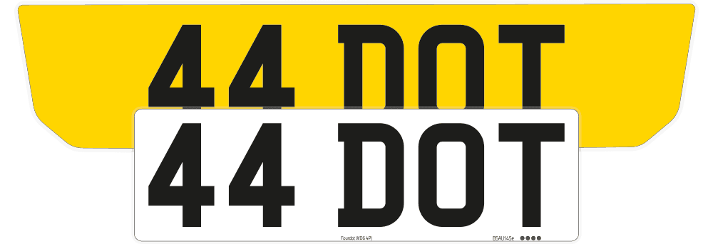 Ferrari 488 GTB Reflective Signature & Zero Plate Set