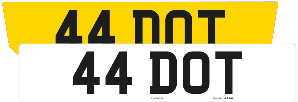 Ferrari 488 GTB Reflective Signature & Classic Plate Set