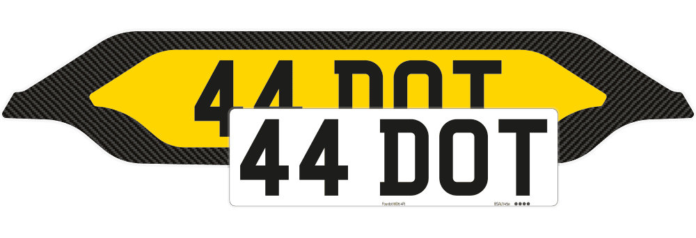 Carbon Signature rear and Zero front number plates for Lotus Eletre