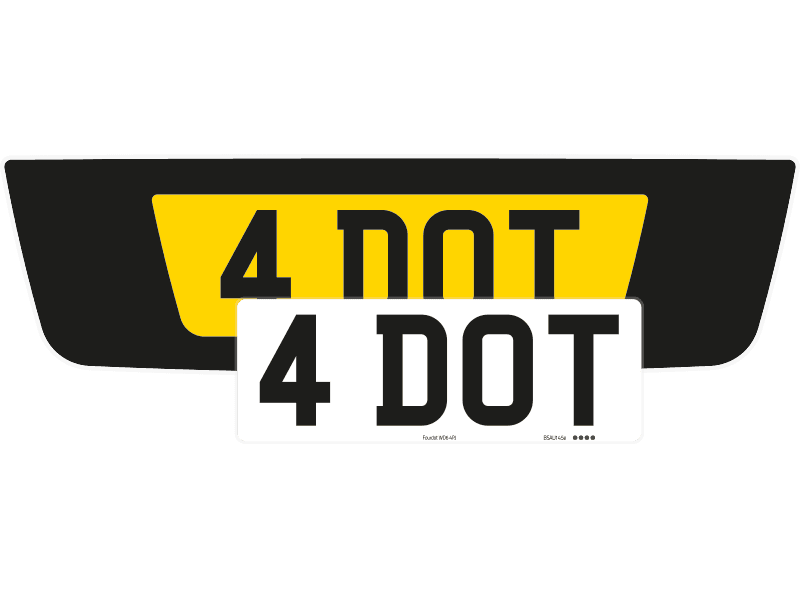Aston Martin DB9 Black Signature & Zero Plate Set
