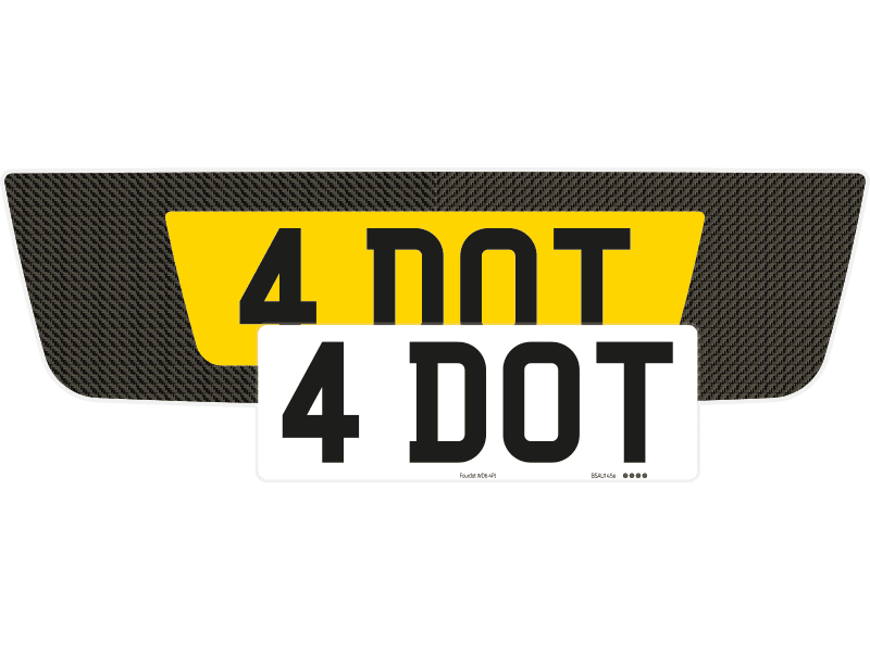 Aston Martin DB9 Carbon Signature & Zero Plate Set