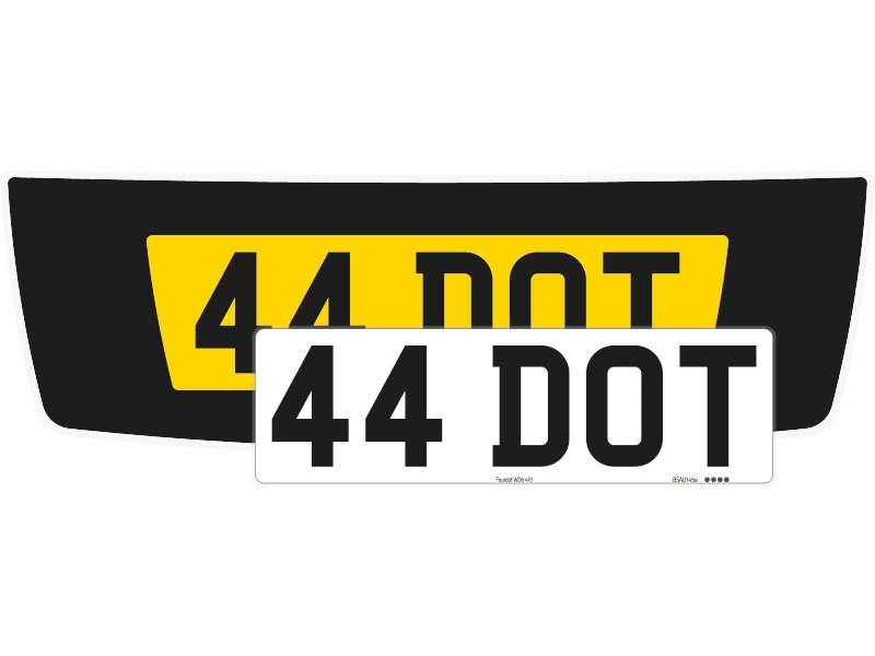 Aston Martin DB9 Black Signature & Zero Plate Set