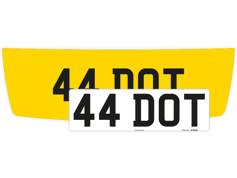 Aston Martin DB9 Reflective Signature & Zero Plate Set