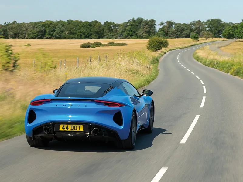 Black Signature rear plate fitted to Lotus Emira