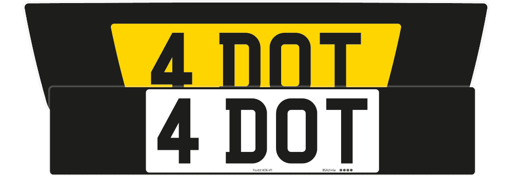 Aston Martin DB9 Black Signature & Classic Plate Set