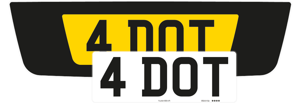 Aston Martin DB9 Black Signature & Zero Plate Set