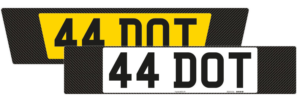 Aston Martin DB12 Flipped Carbon Signature & Classic Plate Set